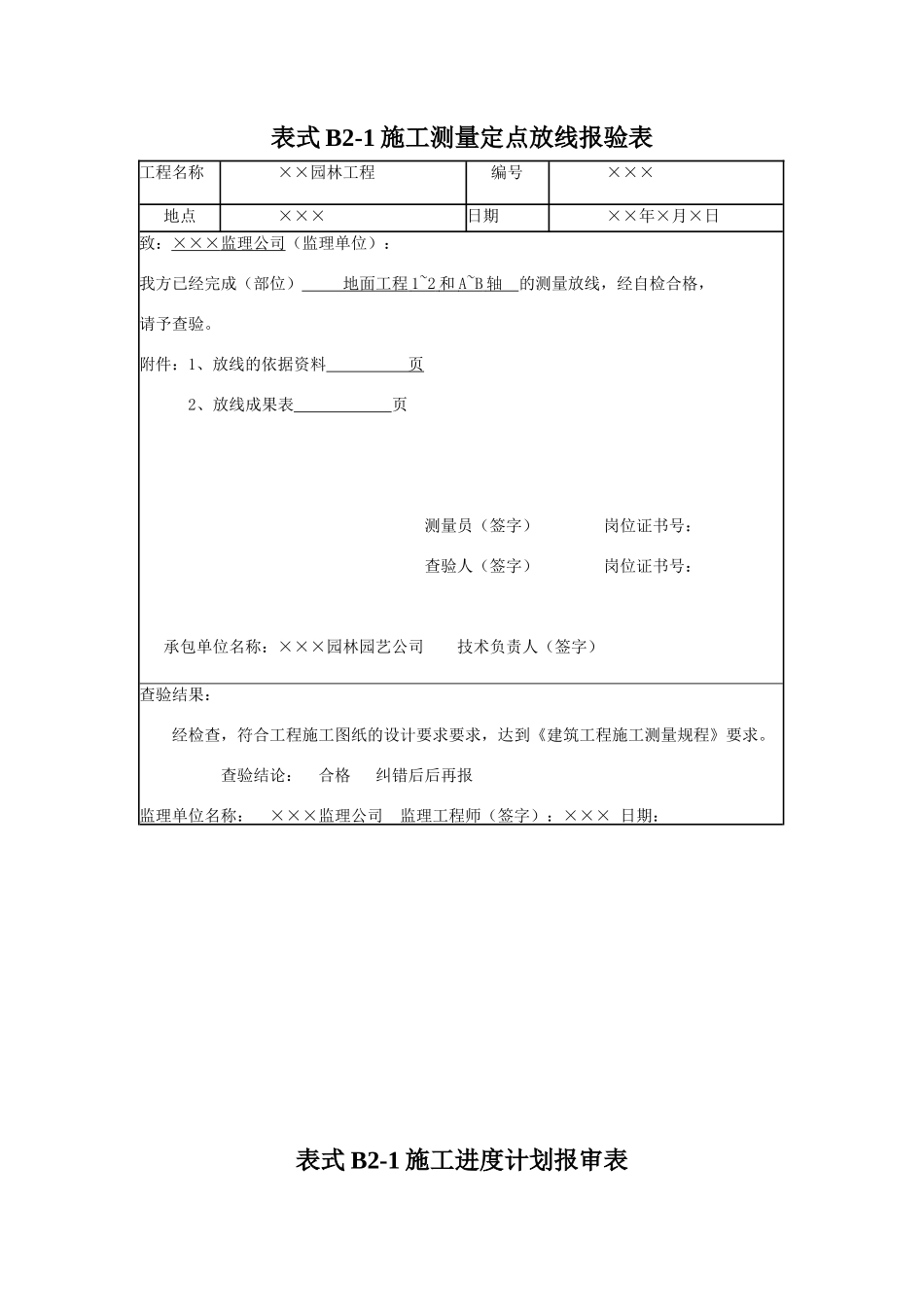 园林工程监理工作记录常用表格及填写要求-文库-监理表格_第2页