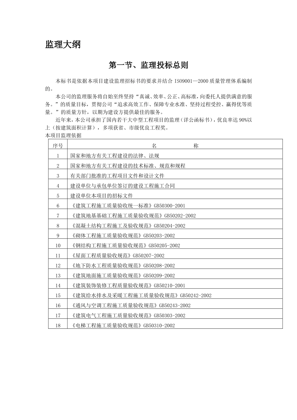 冈热机械（常州）有限公司仓库工程监理大纲-监理大纲_第1页