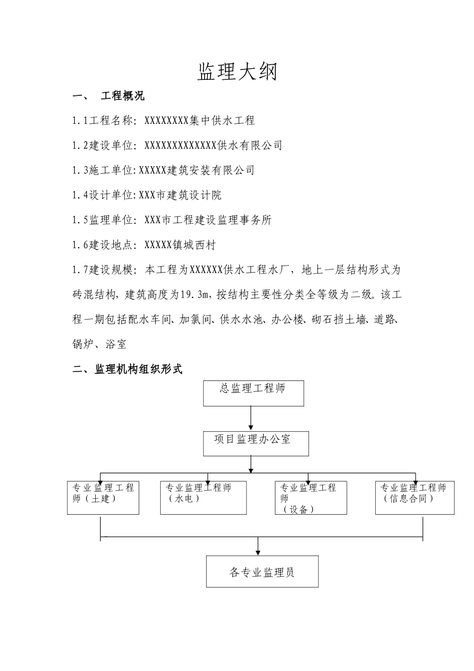 供水工程水厂监理大纲-监理大纲_第2页