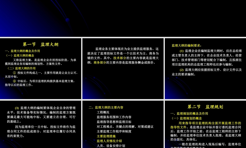 监理规划系列文件-监理大纲