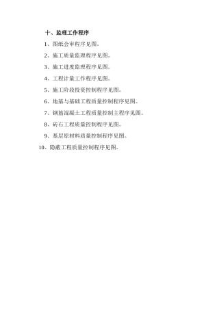 监理工作程序--监理工作流程