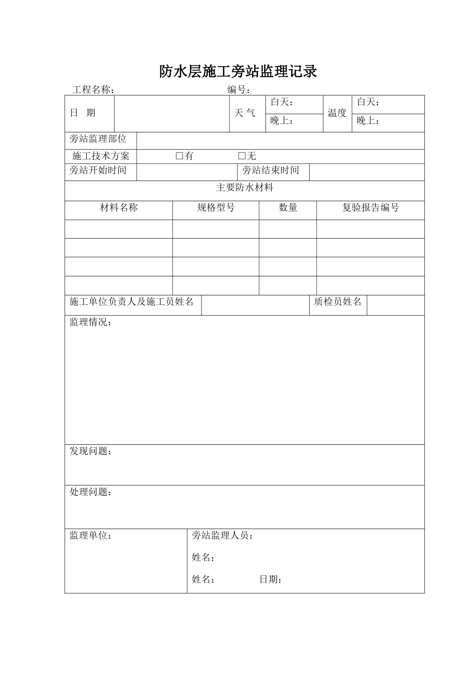 混凝土浇筑旁站监理记录--监理旁站记录_第3页