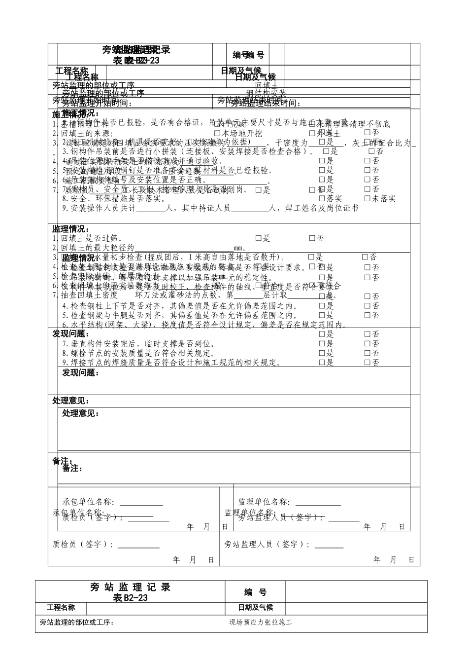 某校区艺术楼工程旁站监理记录--监理旁站记录_第3页