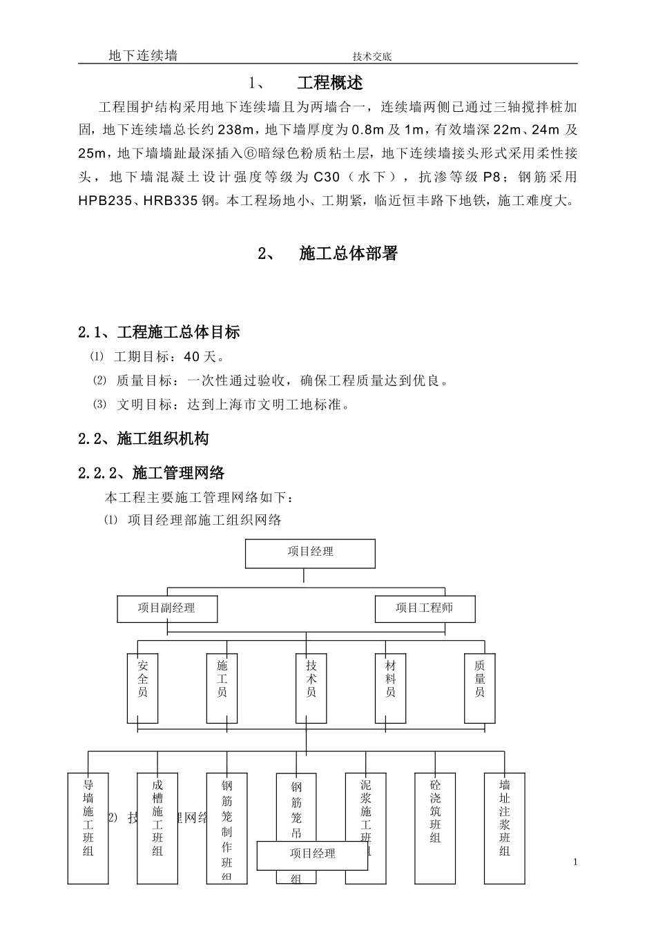 地下连续墙技术交底--监理交底_第1页