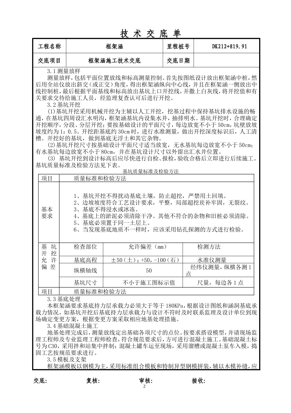 框架涵施工技术交底--监理交底_第2页