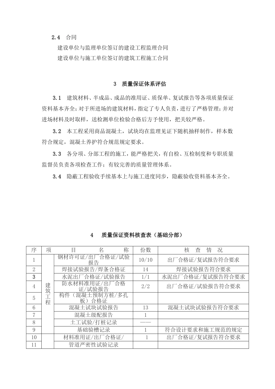 地基与基础工程监理质量评估报告--监理评估报告_第3页