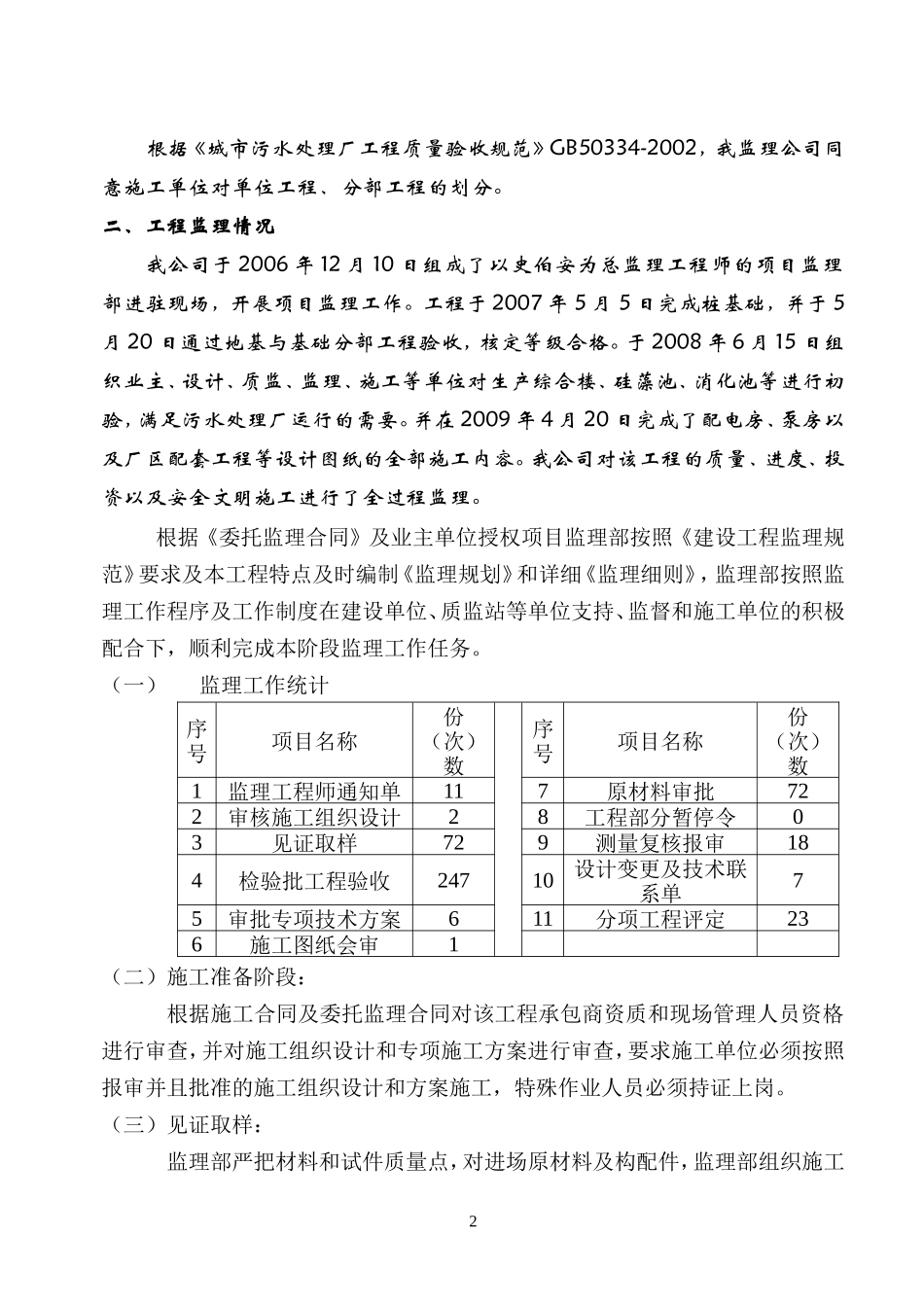 洞头县城南污水处理厂一期工程监理评估报告--监理评估报告_第3页