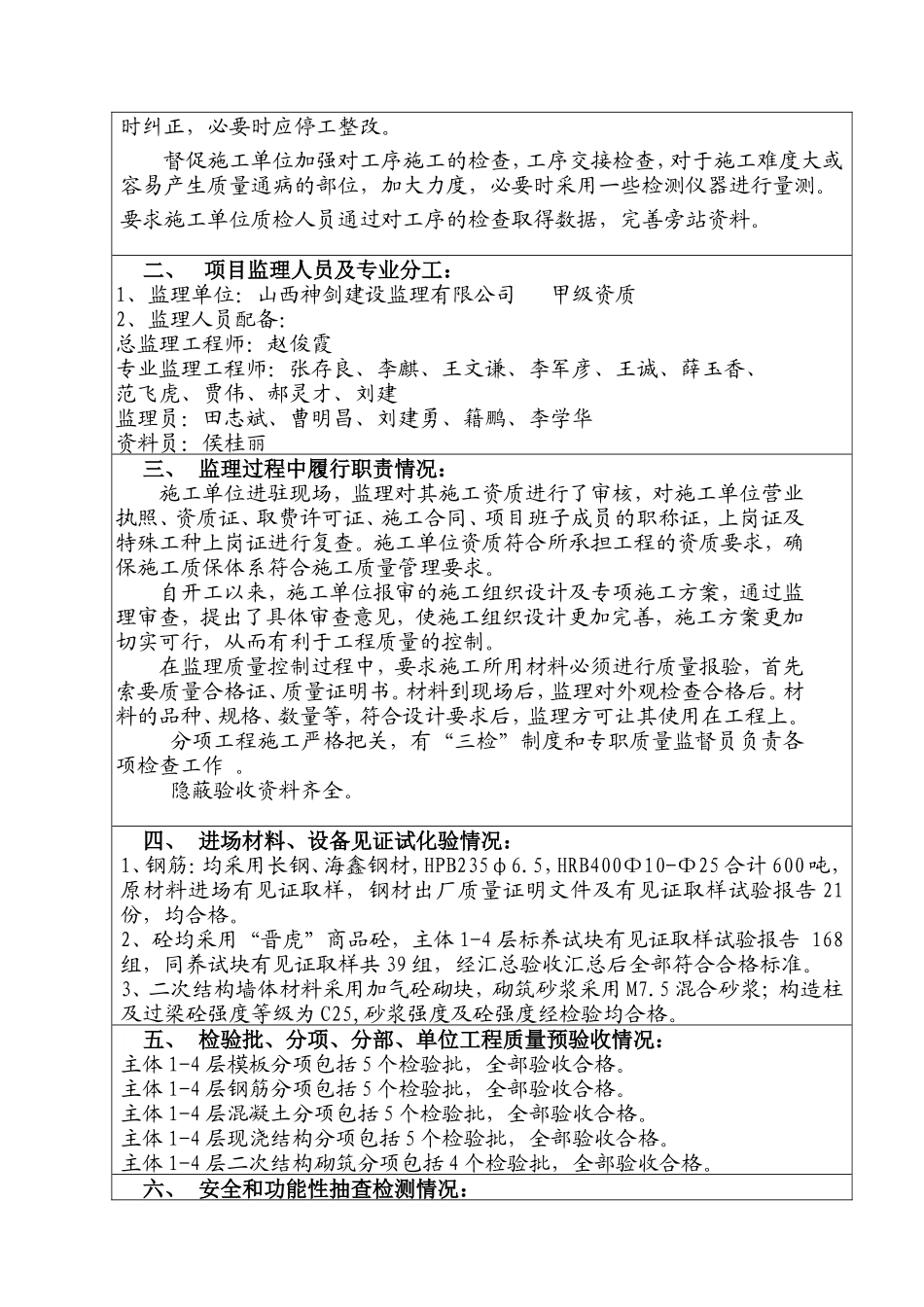 日出东山项目部一期工程质量评估报告--监理评估报告_第3页