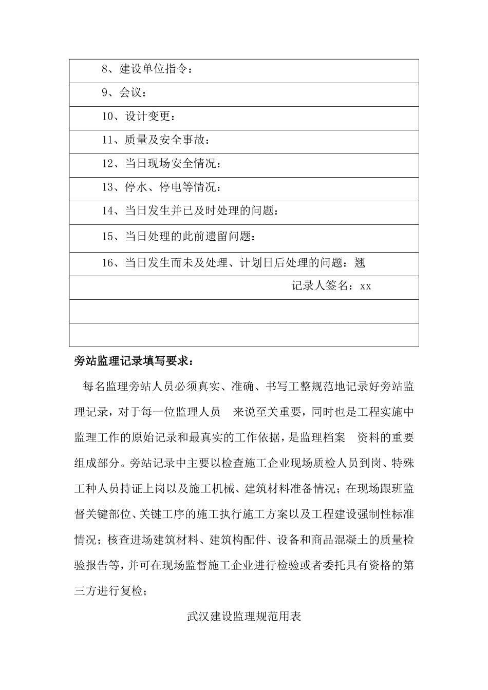 监理日志、旁站记录填写要求--监理日志_第2页