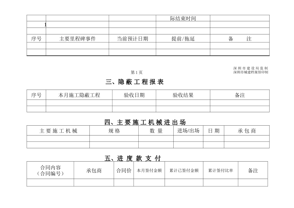 工程建设监理月报表--监理月报_第3页