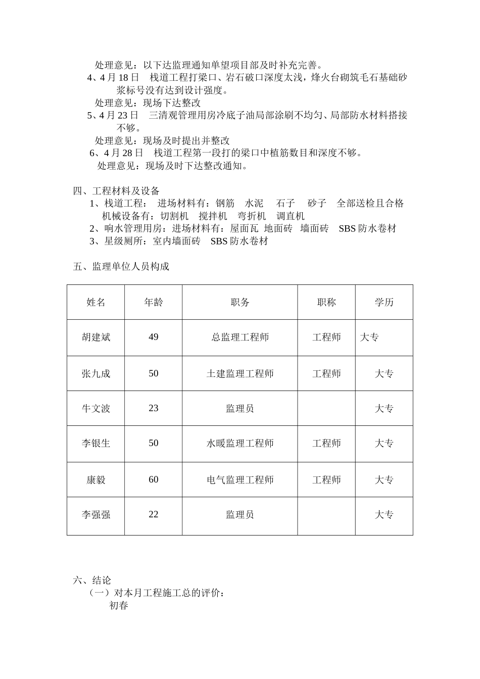 贺兰山苏峪口国家森林公园工程监理月报--监理月报_第2页