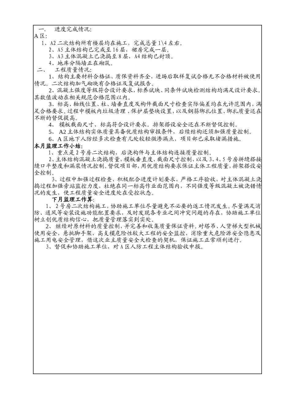 绿地望海CBD工程建设监理工作月报--监理月报_第3页