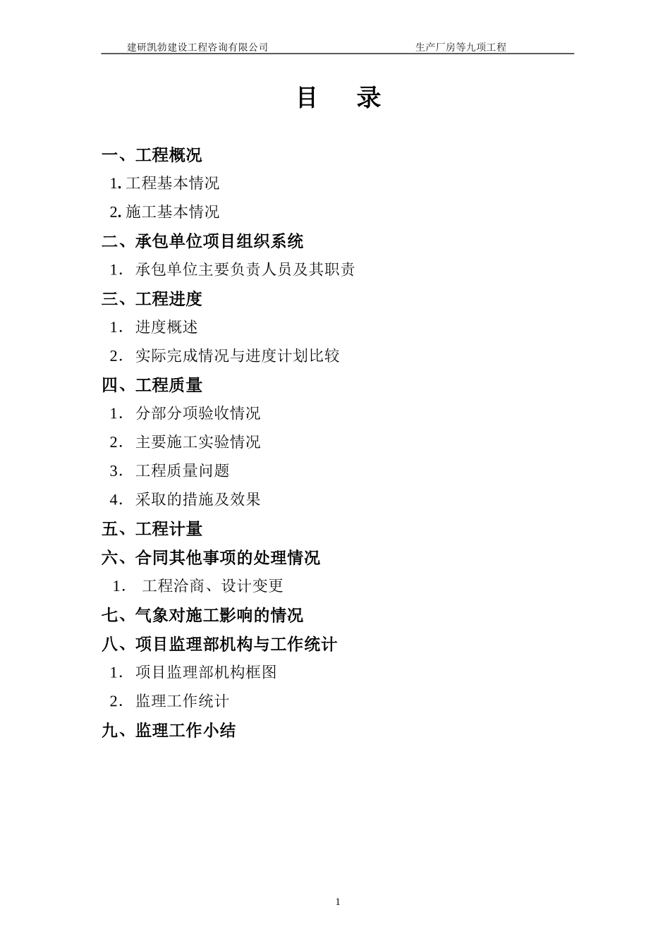 生产厂房等九项工程监理月报--监理月报_第2页