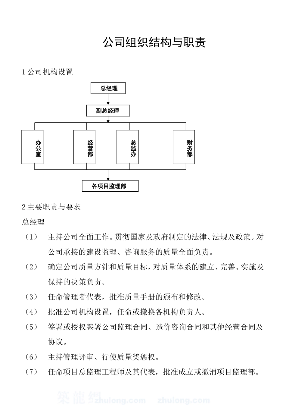 公司组织结构与职责--监理职责_第1页