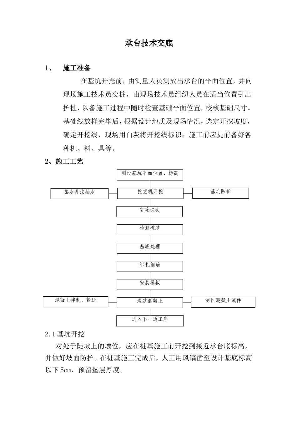 承台技术交底--技术交底_第1页