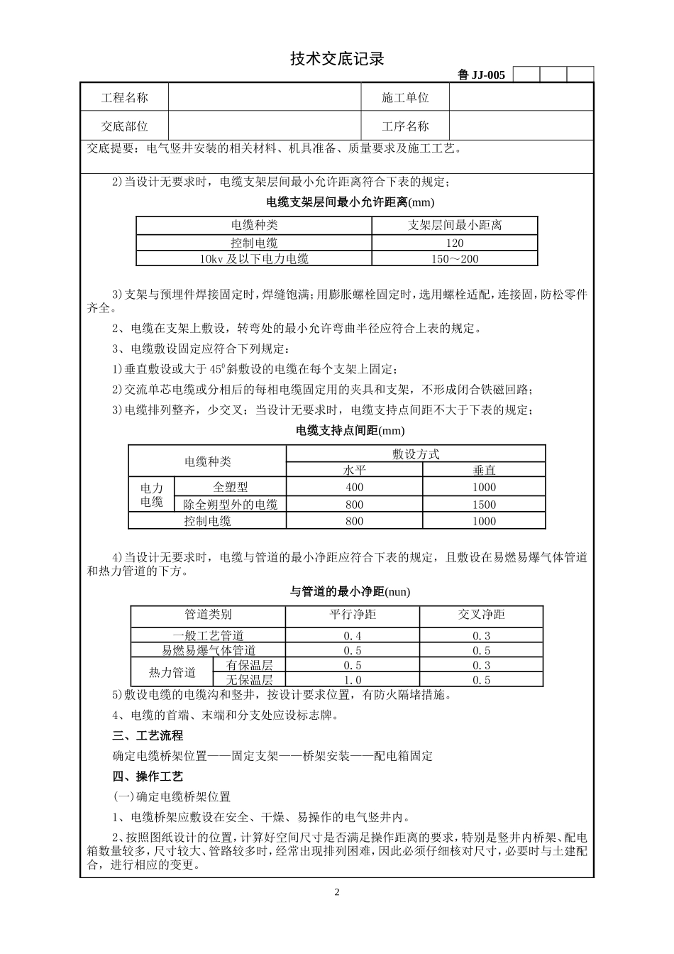 电气竖井安装工程技术交底--技术交底_第2页