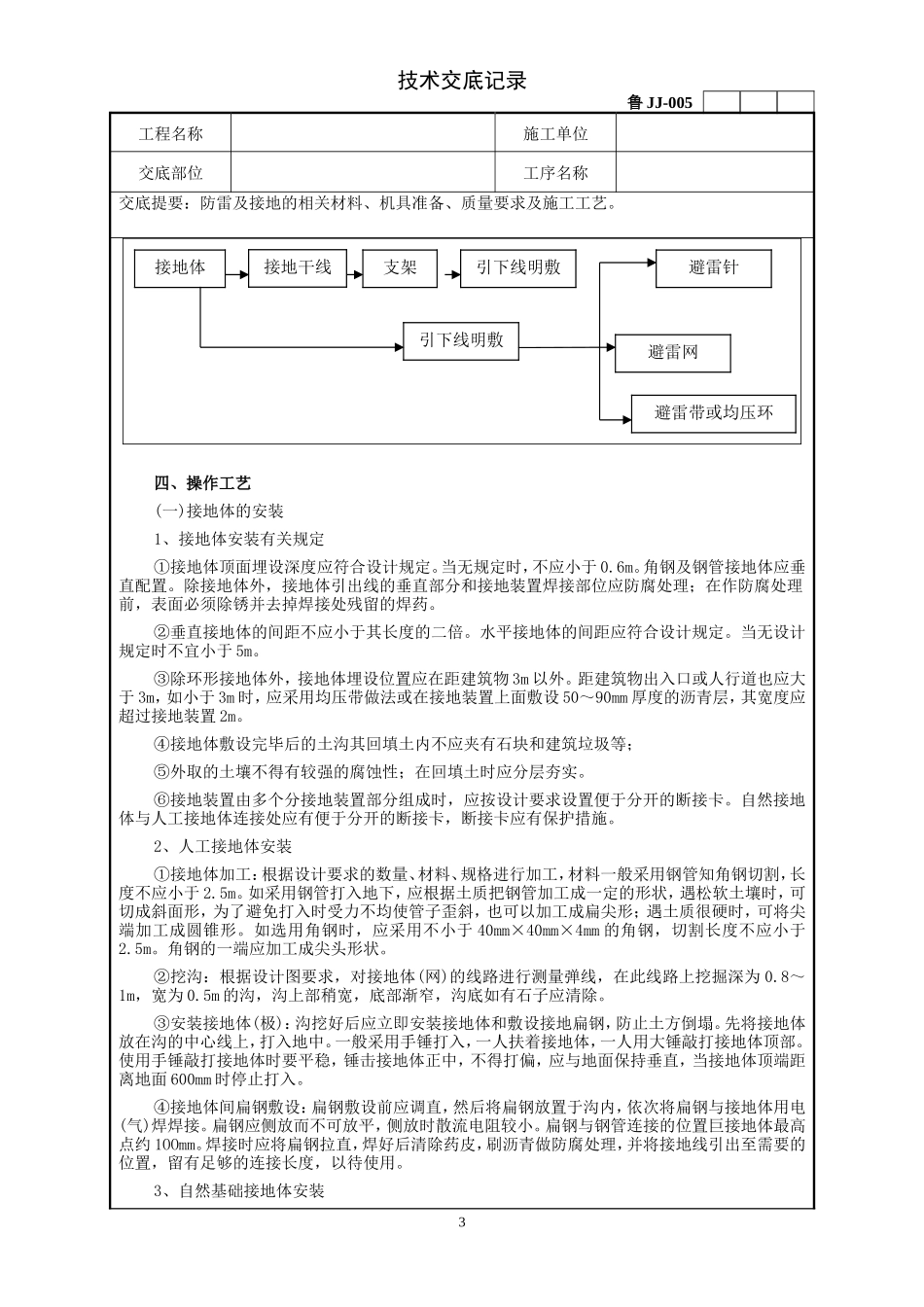 防雷及接地安装工程技术交底--技术交底_第3页