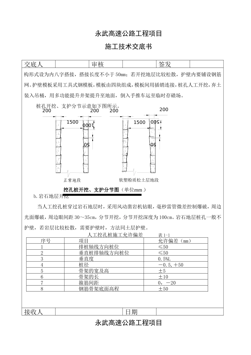高速公路工程挖孔桩技术交底书--技术交底_第2页