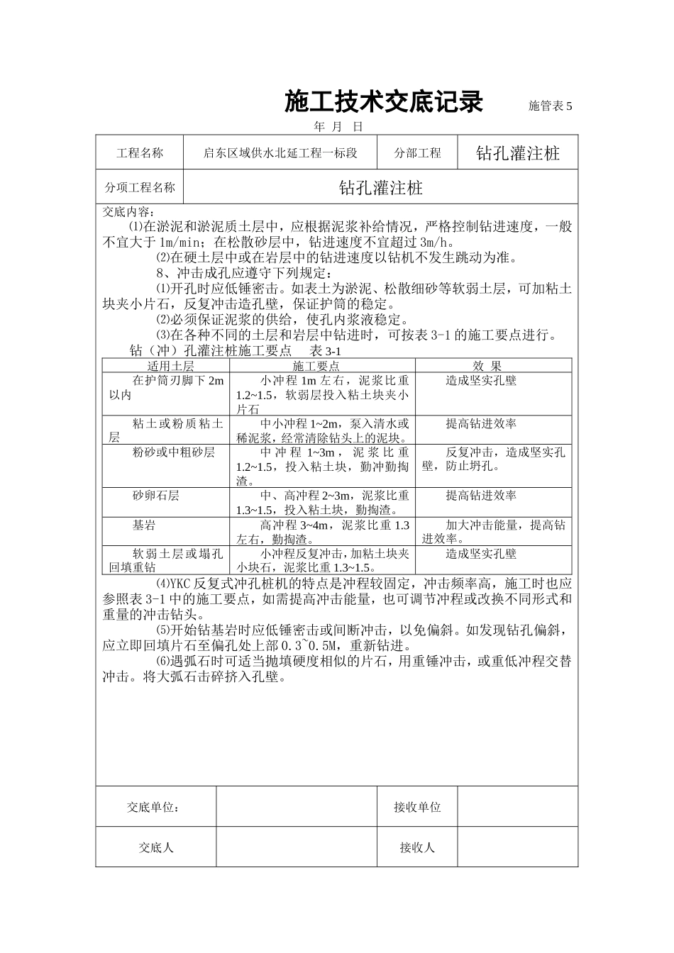 供水工程钻孔灌注桩施工技术交底--技术交底_第3页
