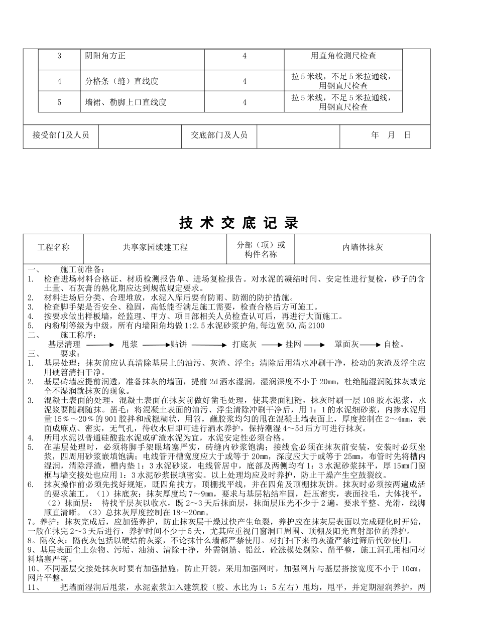 共享家园续建工程外墙抹灰技术交底--技术交底_第2页