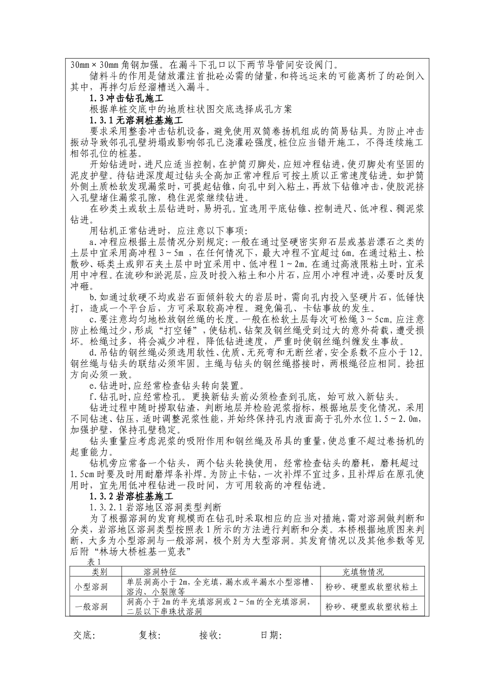 某大桥冲击钻孔灌注桩技术交底--技术交底_第3页