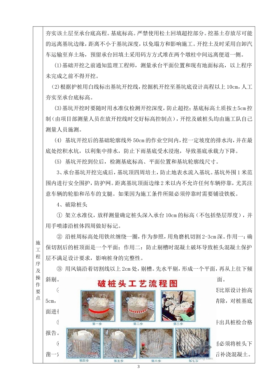 某铁路承台开挖施工技术交底书--技术交底_第3页