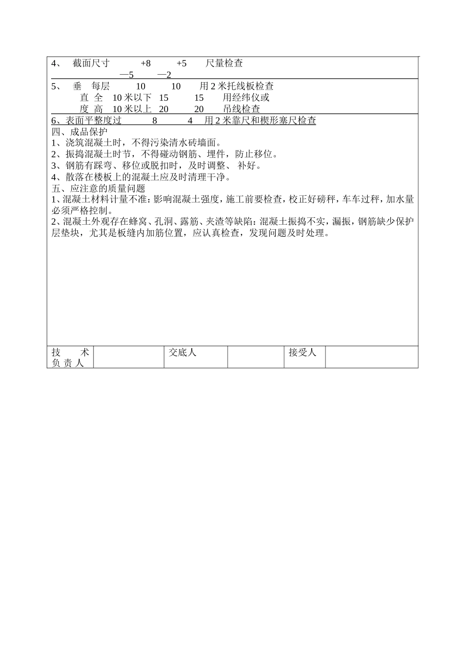 某小区混凝土工程技术交底--技术交底_第3页