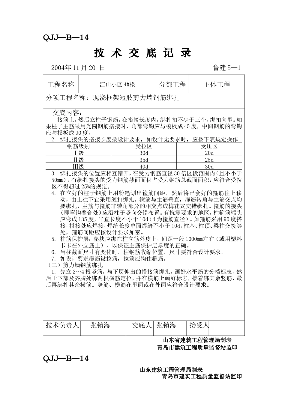 某小区现浇框架短肢剪力墙钢筋绑扎工程技术交底--技术交底_第2页