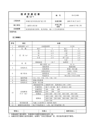 某医院改扩建工程混凝土技术交底--技术交底