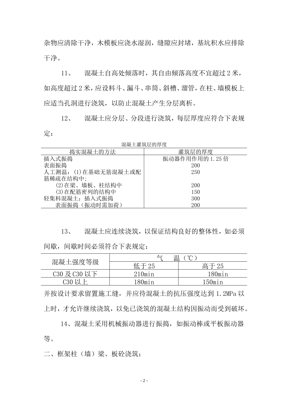 某住宅混凝土工程施工技术交底--技术交底_第2页