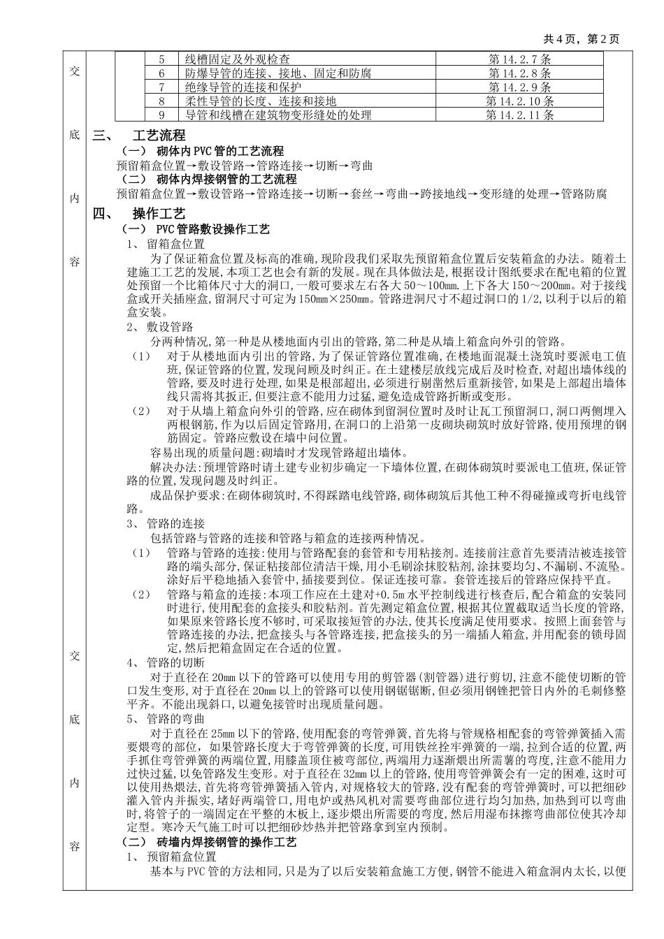 砌体内管路敷设分项工程质量技术交底卡--技术交底_第2页