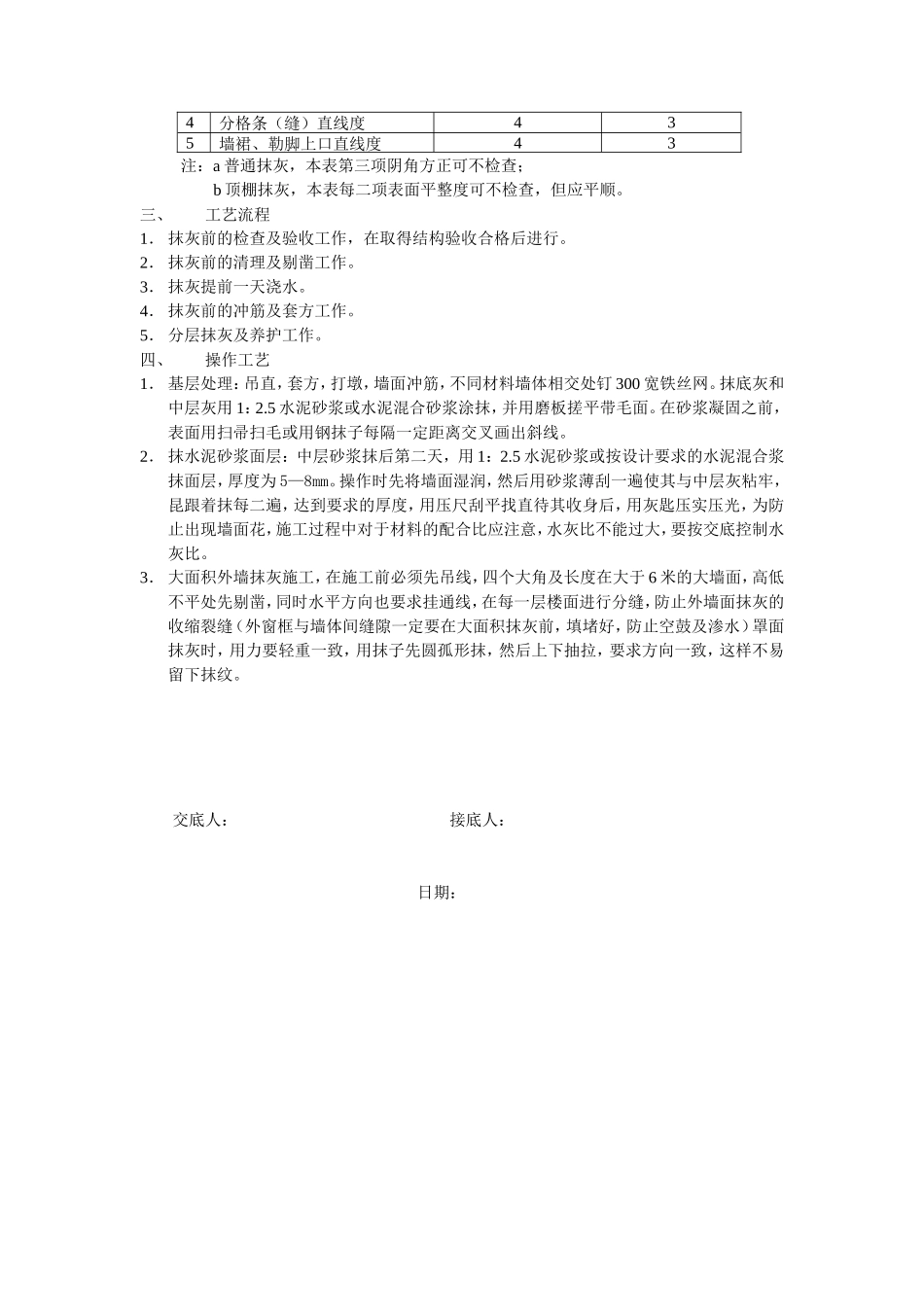 墙面抹灰施工工程技术交底--技术交底_第2页