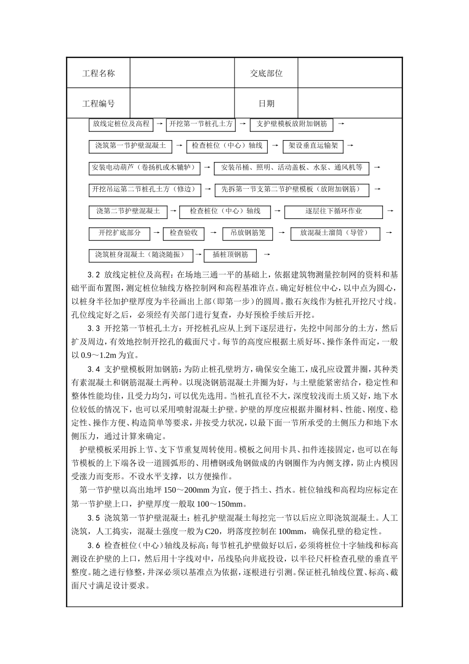 人工成孔灌注桩技术交底--技术交底_第2页