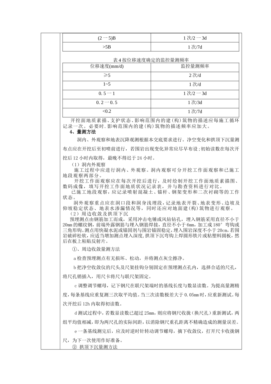 隧道工程监控量测技术交底书--技术交底_第2页