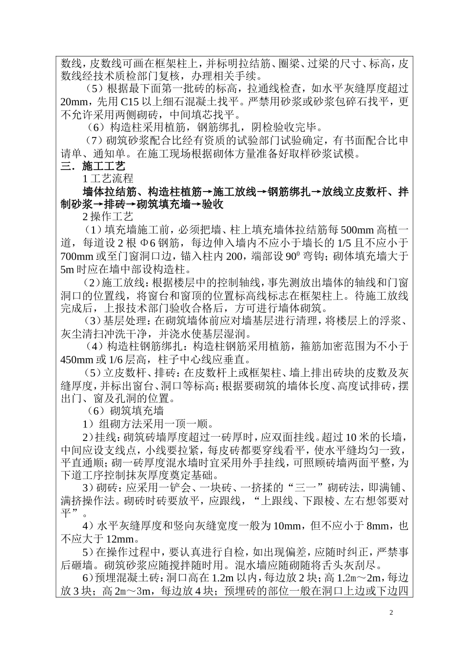 填充墙砌体工程技术交底-文库--技术交底_第2页