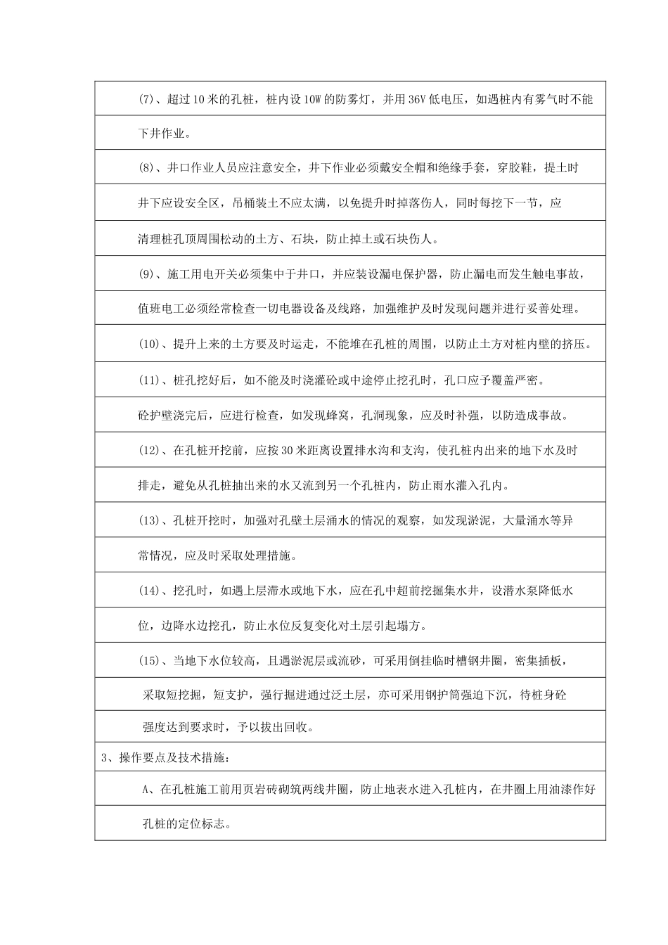 挖孔桩施工技术交底记录--技术交底_第2页