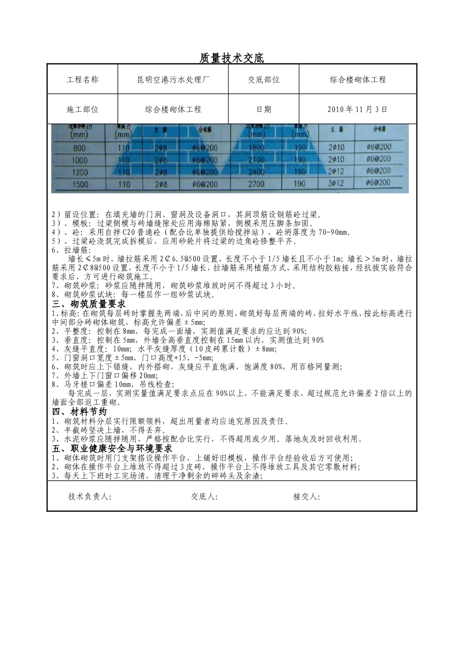 污水处理厂综合楼砌体工程质量技术交底--技术交底_第2页