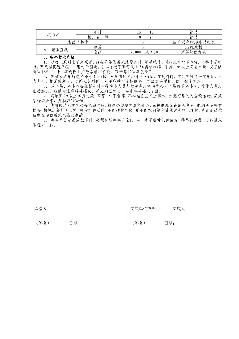 现浇混凝土工程施工质量技术交底--技术交底_第2页