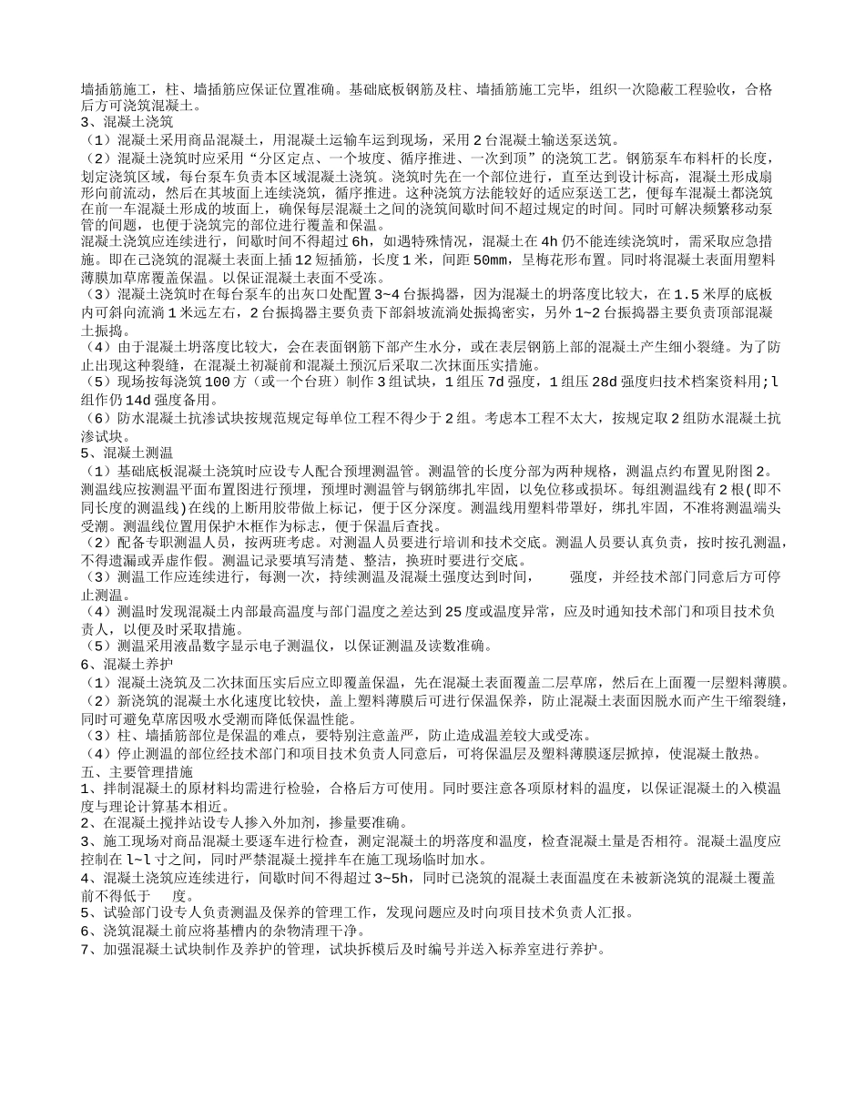 大体积混凝土施工方案--施工工艺_第2页