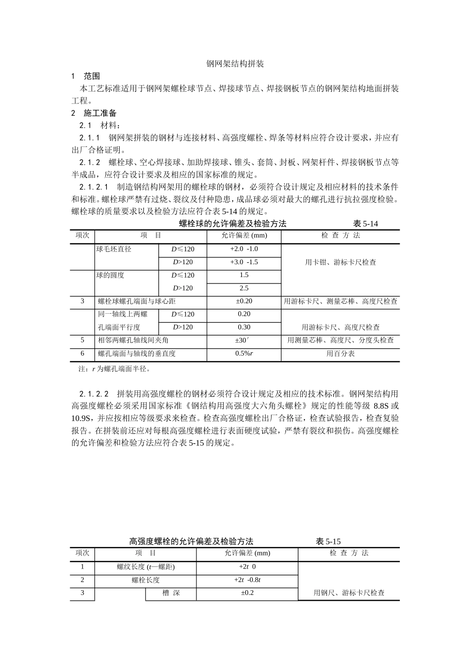 钢网架结构拼装工艺--施工工艺_第1页