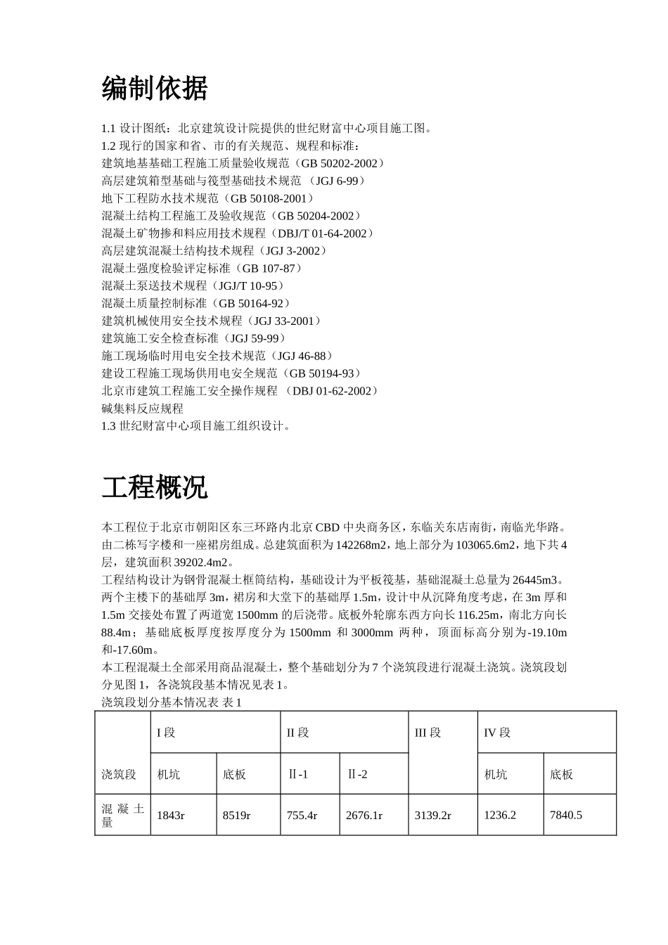 世纪财富中心基础底板混凝土工程施工方案_第2页