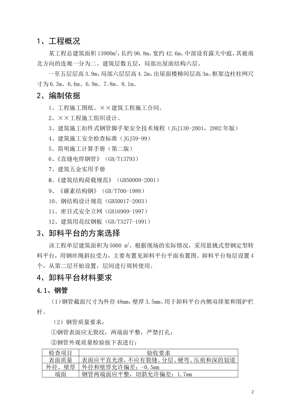 某工程悬挑式卸料平台施工方案_new_第2页