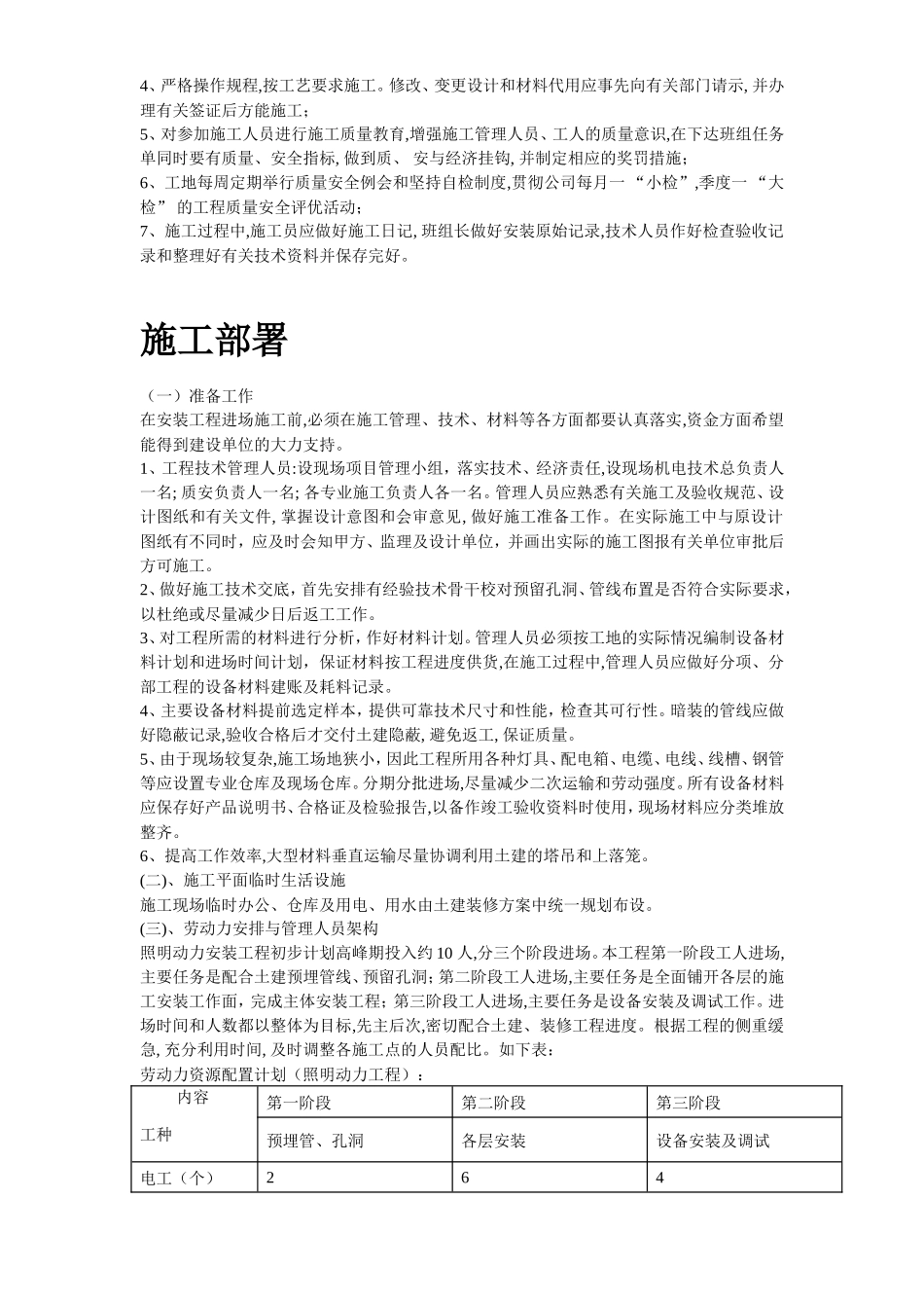 220KV变电站电气照明安装工程施工组织设计方案_第3页