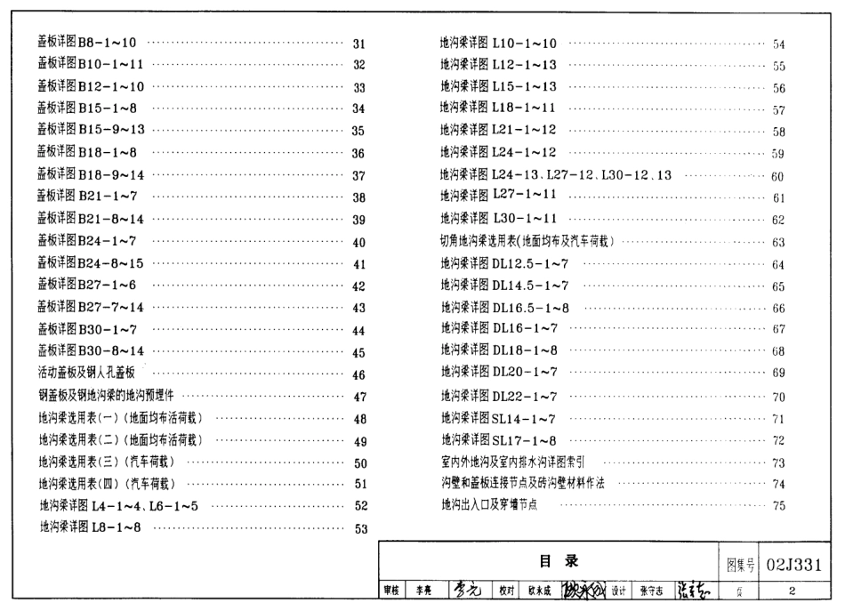 地沟及盖板（合订本）--建筑图集_第2页