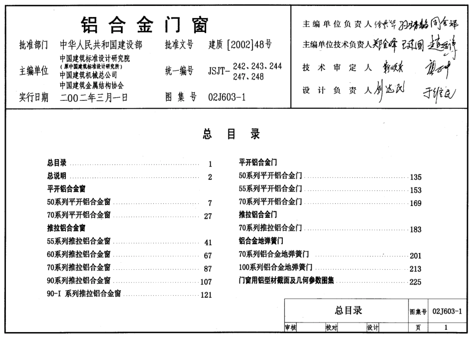 铝合金门窗--建筑图集_第1页