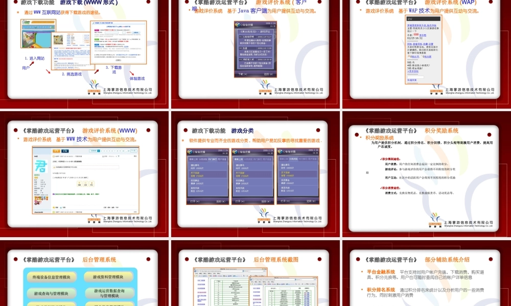 某游戏公司手机游戏运营平台方案