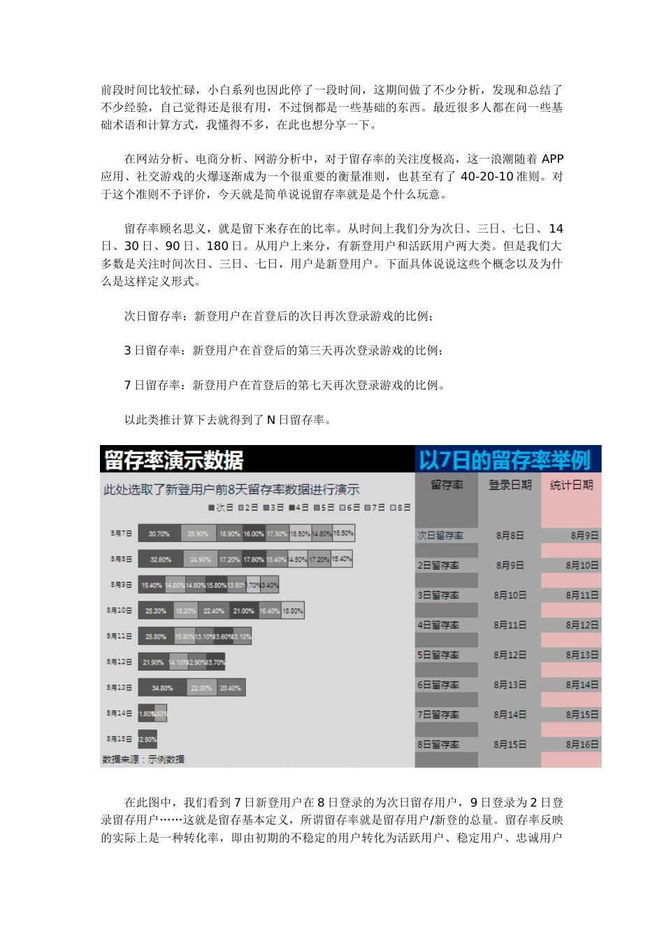 数据分析：留存率是什么？_第1页