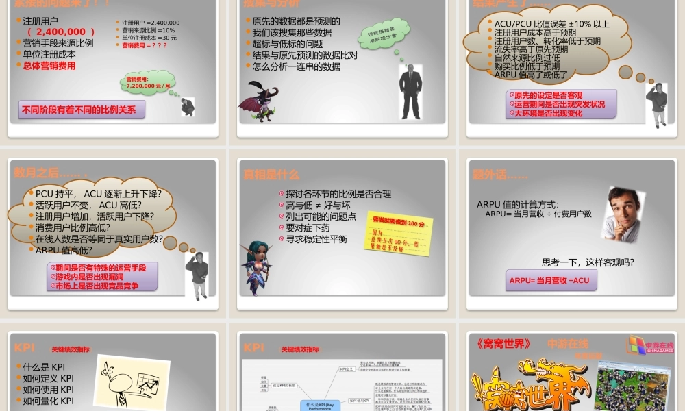 网络游戏运营数据预测与分析