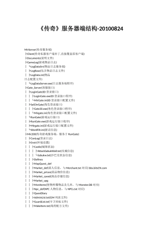 《传奇》服务器端结构-20100824
