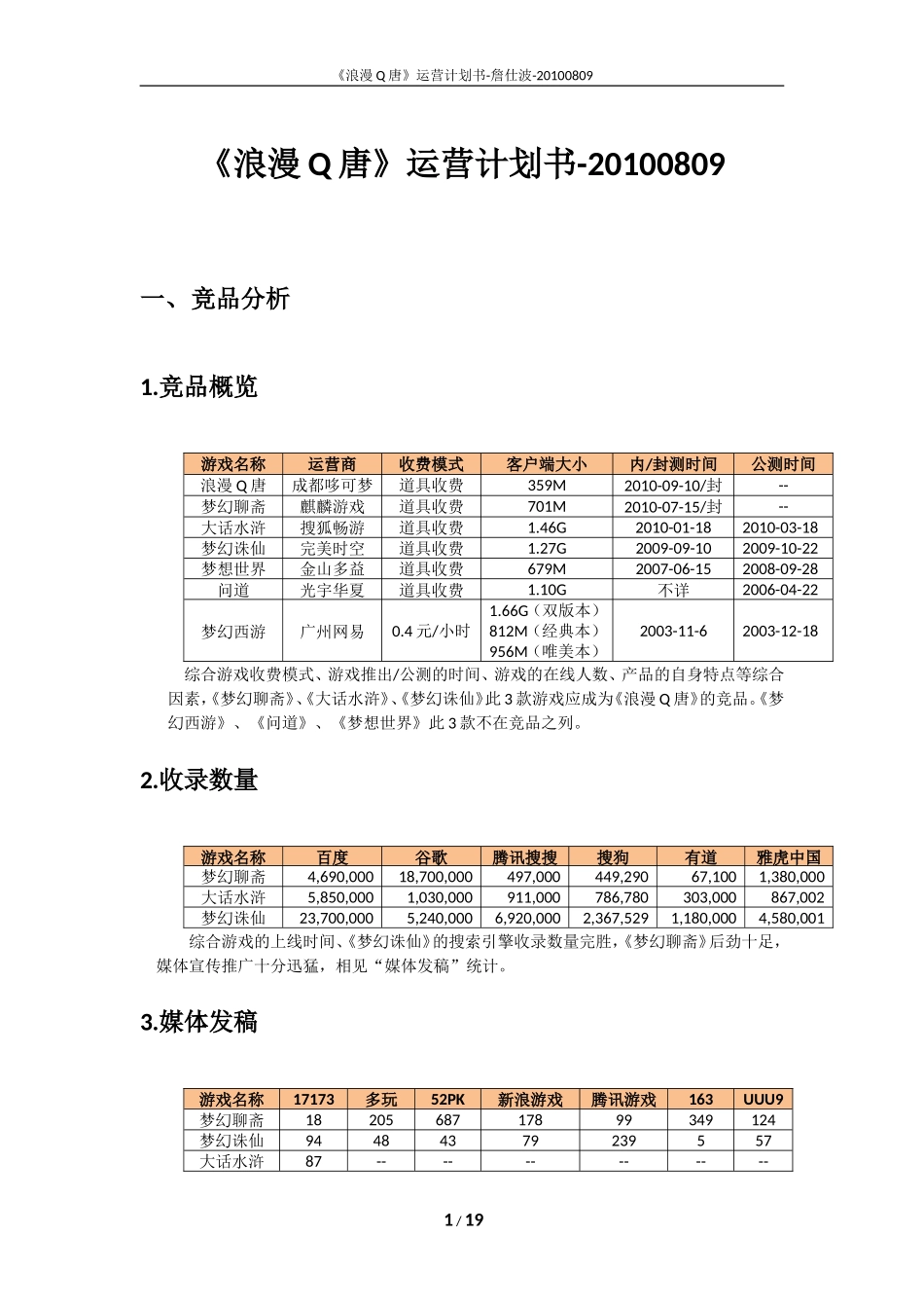 《浪漫Q唐》运营计划书_第1页